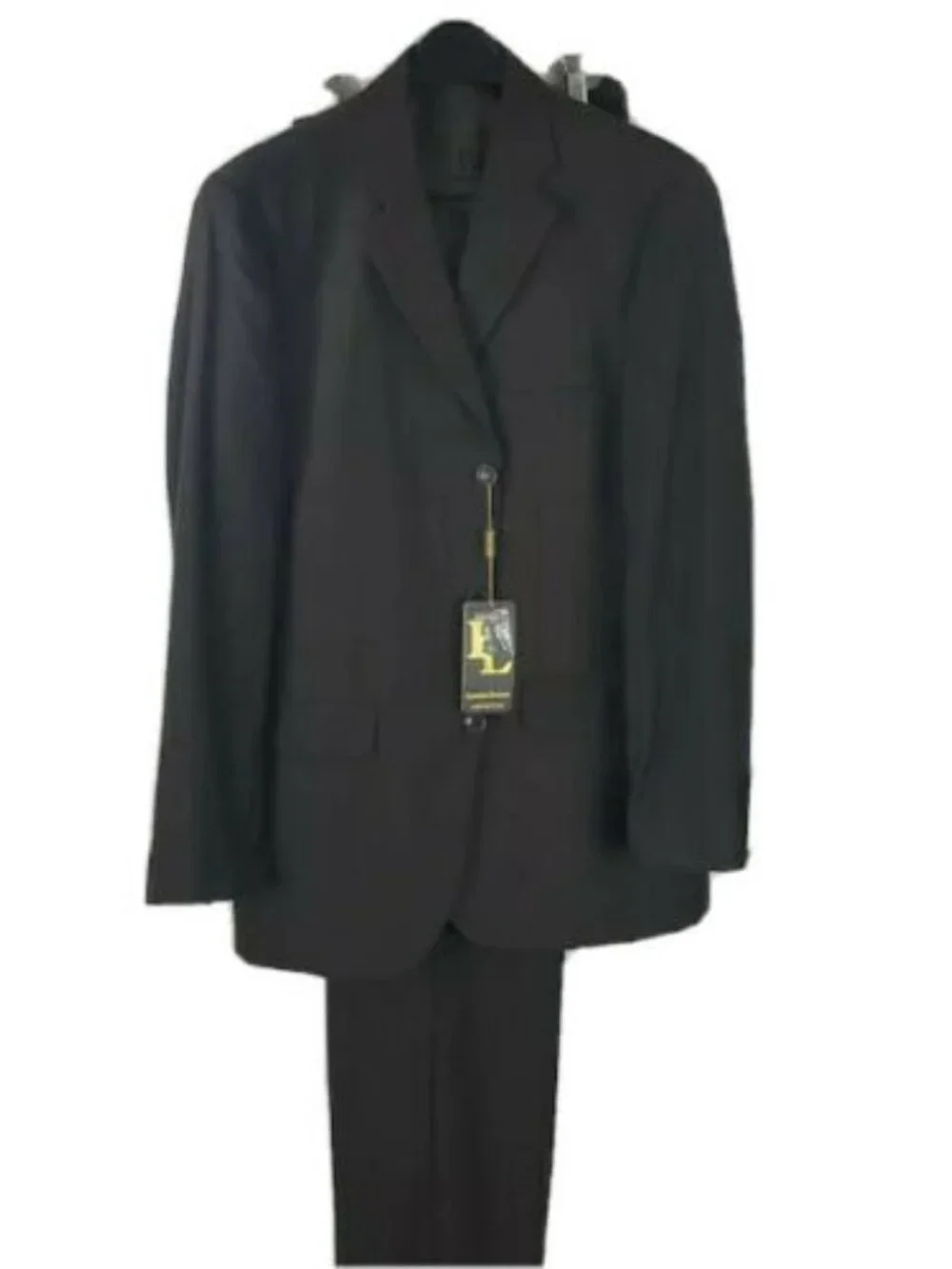 Lorenzo Luciano Men's Dark Brown Suit 3 Piece Pleated Pants Sizes 36R or 56R